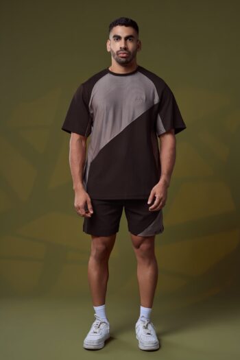 Velocity Performance Tee – Coffee / Taupe