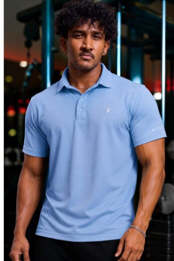 AXXII Performance Polo - Medium Blue