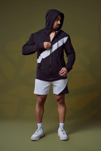 Summit Zip Hoodie – Black/Grey